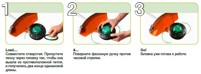 головка косильна LOAD&GO 130 ”EXTRALIFE”